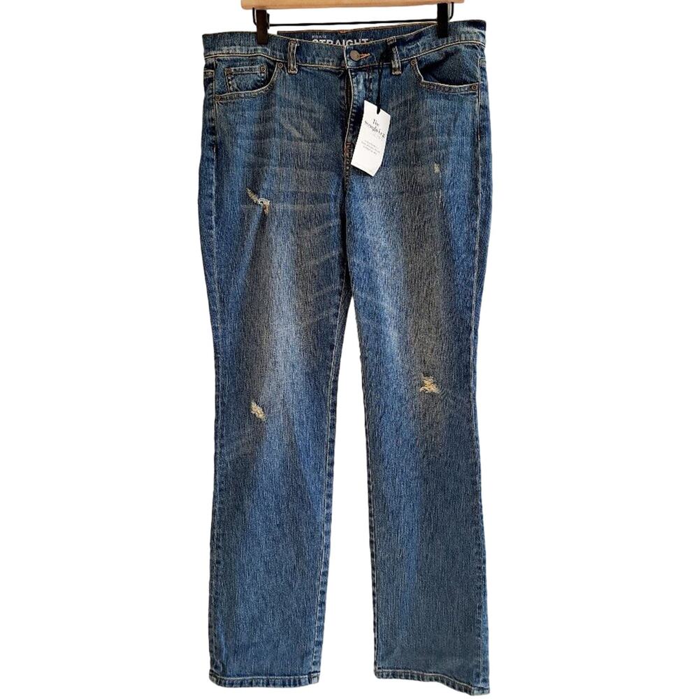 New York & Co Mid Rise Distressed Jeans